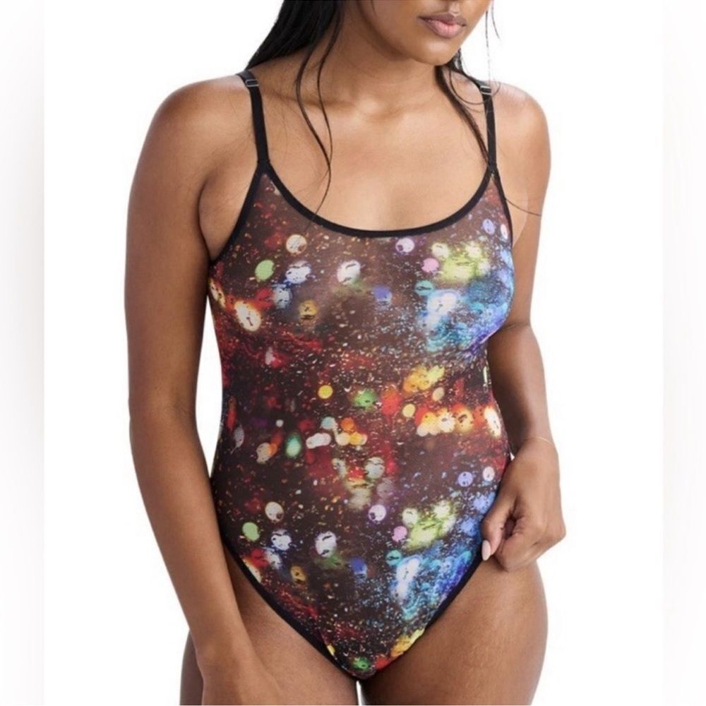 Parade Multicolor Sheer Mesh Bodysuit(Size Small)